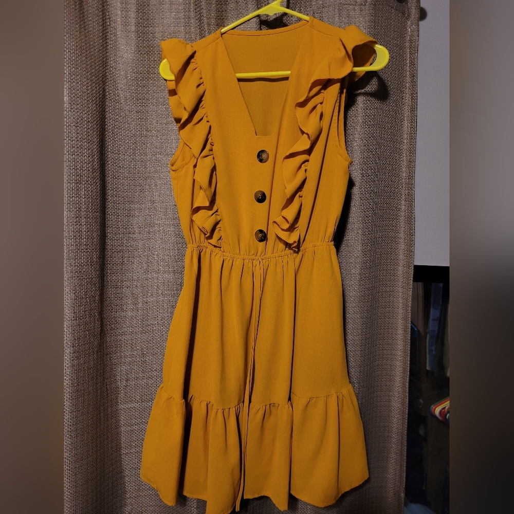 Shein Ruffle A Line Dress Small